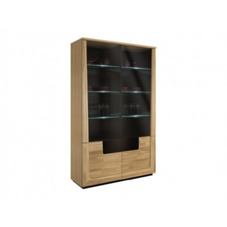 MEBIN MAGANDA Witryna szkło podwójna z oświetleniem