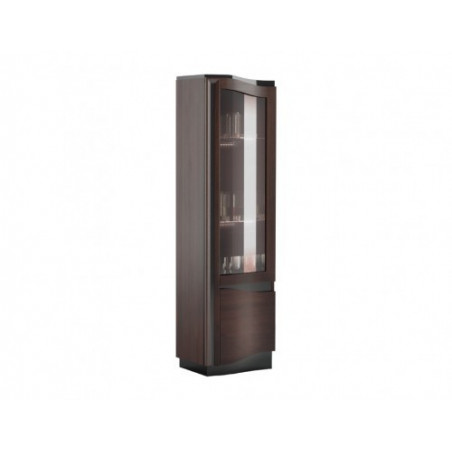 MEBIN DIUNA Witryna szkło pojedyncza 1DS1D prawa z oświetleniem