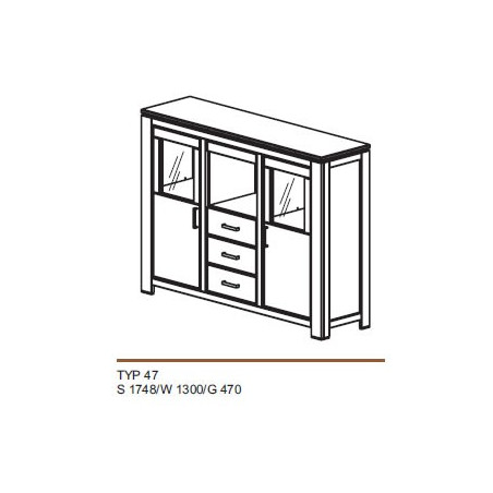 DEKORT FARO KREDENS TYP 47