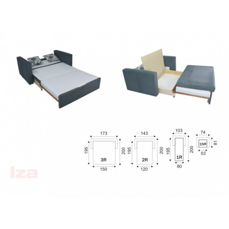 GÓR-SOFA SOFA IZA 3R