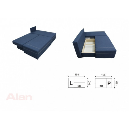 GÓR-SOFA NAROŻNIK ALAN