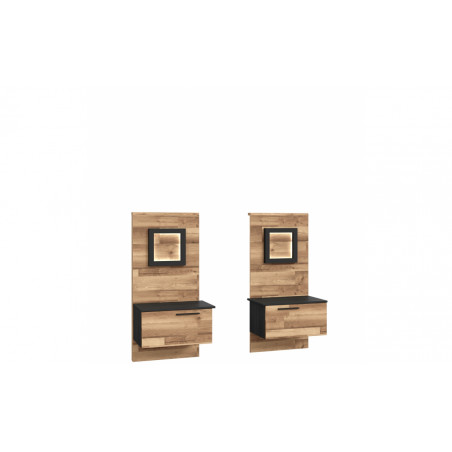 FORTE JAKOBINA ZESTAW 2 SZAFKI NOCNE JKBK011STB