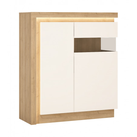  Witryny i Regały otwarte MEBLE WÓJCIK LYON JASNY WITRYNA 2D LYOV04P Meble Wójcik - 1