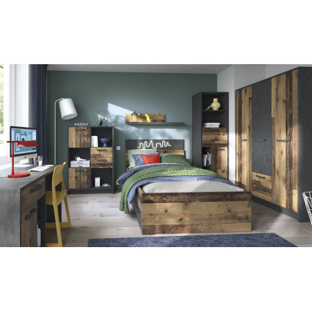  Witryny i Regały otwarte MEBLE WÓJCIK NUBI REGAŁ  1D-2S TYP NUBR01 Meble Wójcik - 3