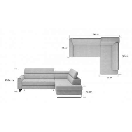 WERSAL NAROŻNIK LIVIO