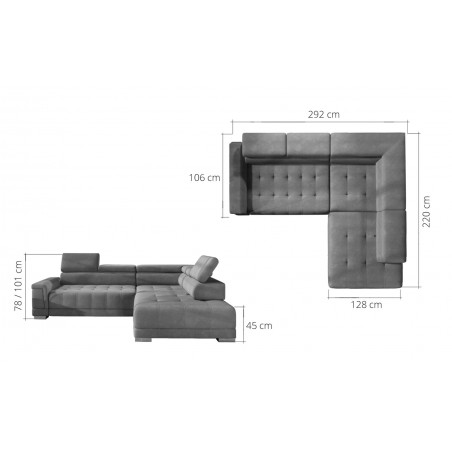 WERSAL NAROŻNIK CAMPO L