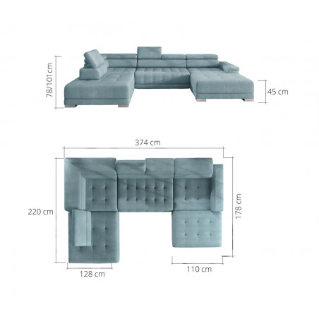 WERSAL NAROŻNIK CAMPO XL