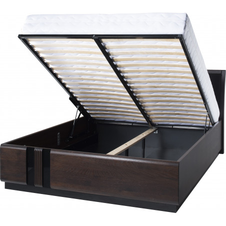 MEBLE SZYNAKA PORTI DĄB CZEKOLADOWY ŁOŻE TYP 76