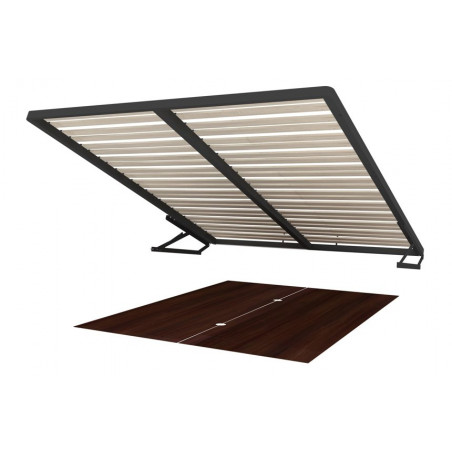 MEBLE SZYNAKA PORTI DĄB CZEKOLADOWY POJEMNIK Z PODNOŚNIKIEM I DNEM TYP 77 (do łóżka typ 76)