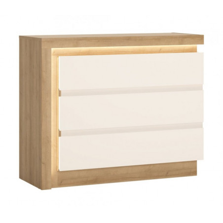  Komody MEBLE WÓJCIK LYON JASNY KOMODA 3S LYOK04 Meble Wójcik - 1