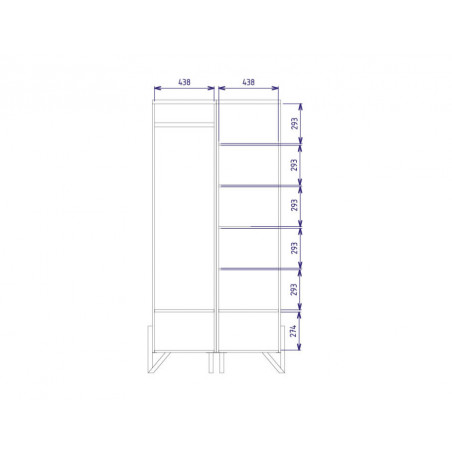 MEBIN PIK Szafa II z lustrem lewa
