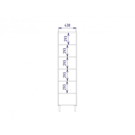 MEBIN PIK Słupek środkowy z frontem pełnym