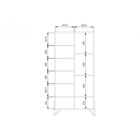 MEBIN PIK Witryna podwójna z oświetleniem III lewa