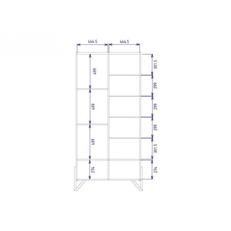 MEBIN PIK Witryna podwójna z oświetleniem III prawa