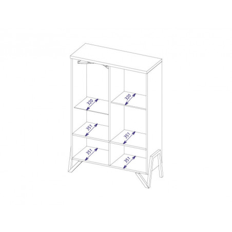 MEBIN PIK szafka z barkiem lewa z oświetleniem