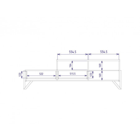 MEBIN PIK Szafka RTV Maxi z nadstawką