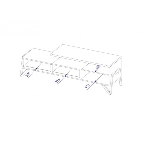 MEBIN PIK Szafka RTV Maxi z nadstawką