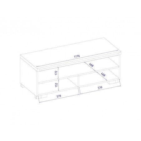 MEBIN RIMINI (RICO) Szafka RTV Mini 2D