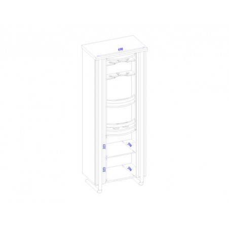 MEBIN Omega Biblioteczka pojedyncza prawa