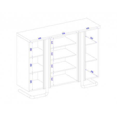 MEBIN Omega Komoda Wysoka 3D