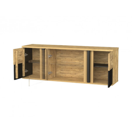 MEBIN Omega Witrynka wisząca mała 2D1DS z oświetleniem