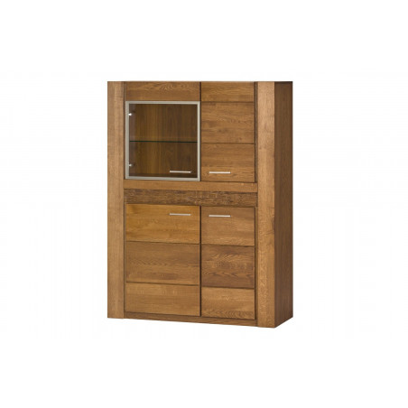 MEBLE SZYNAKA VELVET DĄB RUSTICAL WITRYNA 4D TYP 15