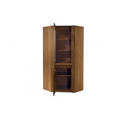 MEBLE SZYNAKA VELVET DĄB RUSTICAL WITRYNA NAROŻNA 2D TYP 16