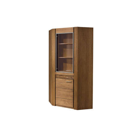 MEBLE SZYNAKA VELVET DĄB RUSTICAL WITRYNA NAROŻNA 2D TYP 16