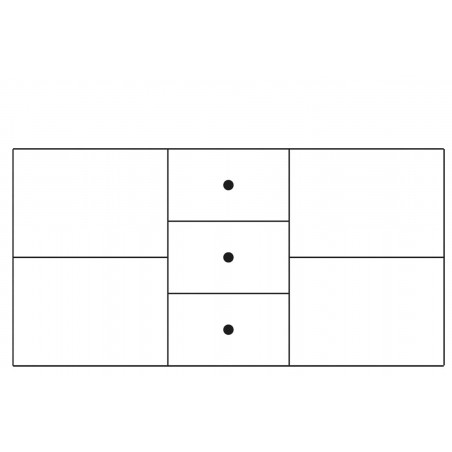 MEBLE SZYNAKA VELVET DĄB RUSTICAL KOMODA 2D3S TYP 47