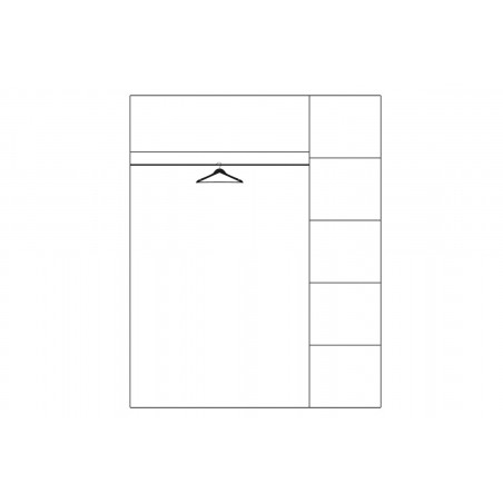 MEBLE SZYNAKA VELVET DĄB RUSTICAL SZAFA 3D TYP 73