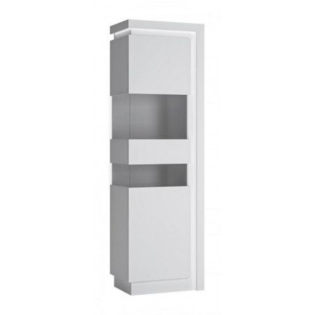  Witryny i Regały otwarte MEBLE WÓJCIK LYON BIAŁY WITRYNA 1D LYOV03L Meble Wójcik - 1