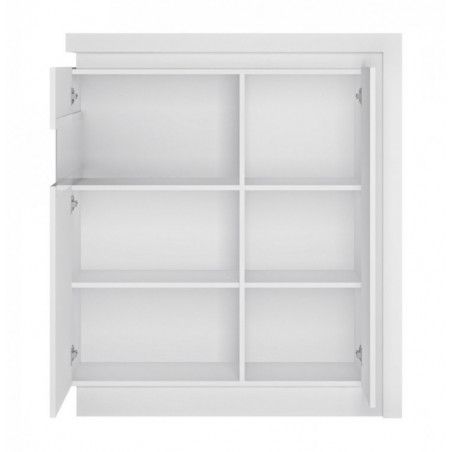  Witryny i Regały otwarte MEBLE WÓJCIK LYON BIAŁY WITRYNA 2D LYOV04L Meble Wójcik - 2