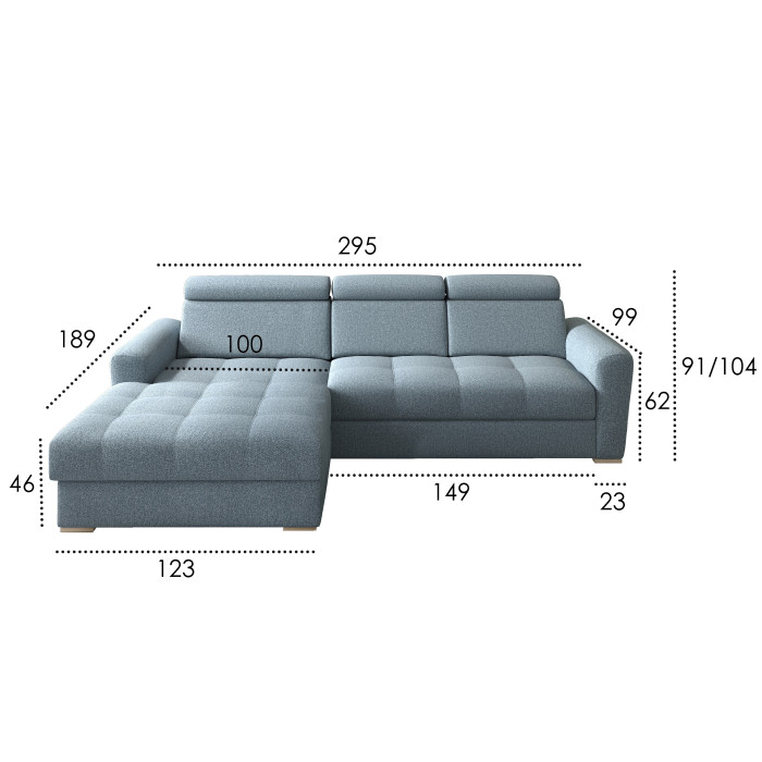  Narożniki COMFORTEO NAROŻNIK MODUŁOWY RIVA OTWARTA Z SZEROKĄ OTOMANĄ Comforteo - 2