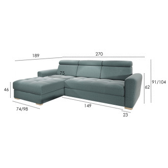  Narożniki COMFORTEO NAROŻNIK MODUŁOWY RIVA OTWARTA Z WĄSKĄ OTOMANĄ Comforteo - 2