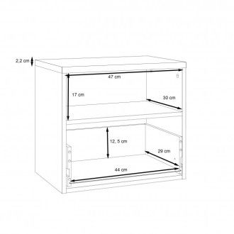  Meble Forte DALATE Meble Forte Szafka nocna Meble Forte - 5