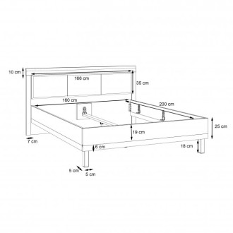 Meble Forte DALATE Meble Forte Stelaż łóżka Meble Forte - 4