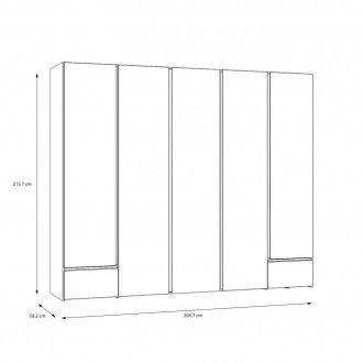  Meble Forte LENYBELARDO Meble Forte Szafa ubraniowa Meble Forte - 4