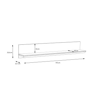  Meble Forte ILOPPA Meble Forte Półka wisząca Meble Forte - 4