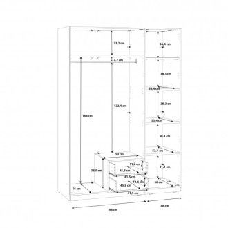  Meble Forte CADIXO Meble Forte Szafa ubraniowa Meble Forte - 5