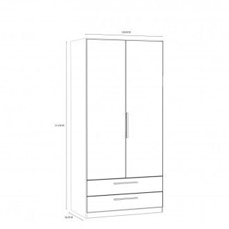  Meble Forte CADIXO Meble Forte Szafa ubraniowa Meble Forte - 3