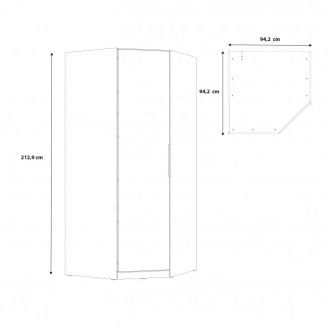  Meble Forte CADIXO Meble Forte Szafa ubraniowa Meble Forte - 4