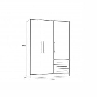  Szafy Meble Forte Szafa ubraniowa JUPITER JPTS84 Meble Forte - 4