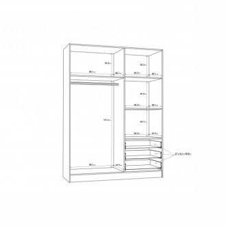  Szafy Meble Forte Szafa ubraniowa JUPITER JPTS84 Meble Forte - 5