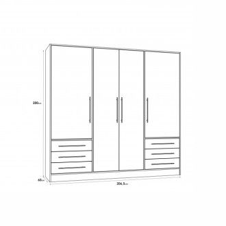  Szafy Meble Forte Szafa ubraniowa JUPITER JPTS86 Meble Forte - 4