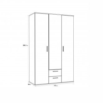  Szafy Meble Forte Szafa ubraniowa NNS83S Meble Forte - 4