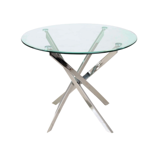  stoły STÓŁ AGIS TRANSPARENTNY/CHROM FI 90 AGIS Meble Signal - 1