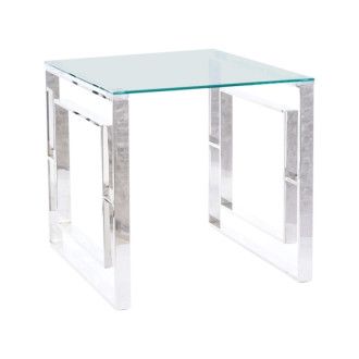  ławy ŁAWA ALLURE B TRANSPARENTNY/SREBRNY 55X55 ALLUREBTS Meble Signal - 1