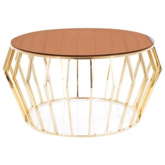  ławy ŁAWA ARIANA A SZKŁO DYMIONE BURSZTYNOWE/ZŁOTY FI 80 ARIANAACTZL Meble Signal - 1