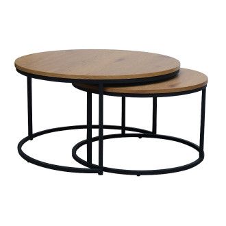  ławy ŁAWA ATLANTA II DĄB/CZARNY (ZESTAW) ATLANTAIIDC Meble Signal - 1