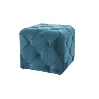  pufy PUF AVIVA K VELVET TURKUSOWY BLUVEL 85/ WENGE AVIVAKV85W Meble Signal - 1